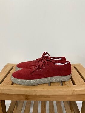 The Hundreds Red Suede Low-Top Sneakers